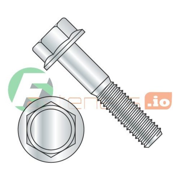 Newport Fasteners Class 8.8, M6-1.00 Flange Bolt, Zinc Plated Steel, 50 mm L, 800 PK 237096